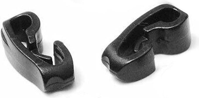 2x Clip voor elastische lus - 20mm - Zwart
