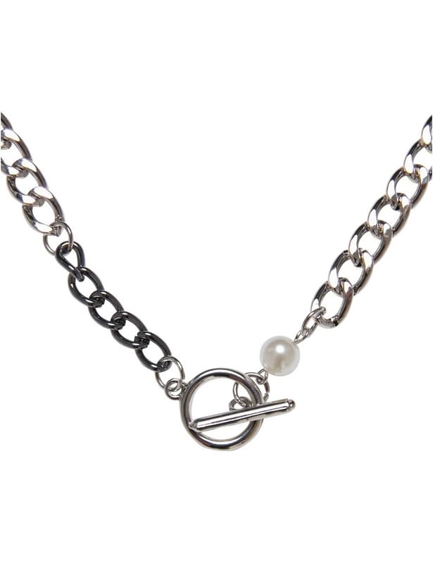 Urban Classics Halsketting - Zenit Basic Necklace - voor Vrouwen - zilverkleurig