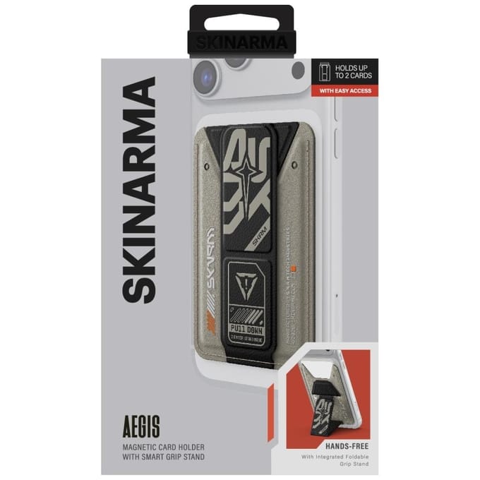 Portefeuille Skinarma Kado Aegis Magnétique     Support Grip Porte-cartes gris