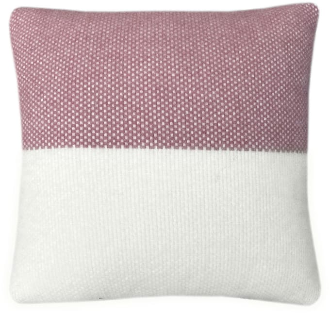 Festivity wool cushion dawn pink square