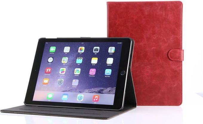 Dasaja leren hoes / case rood geschikt voor iPad 2 / 3 / 4