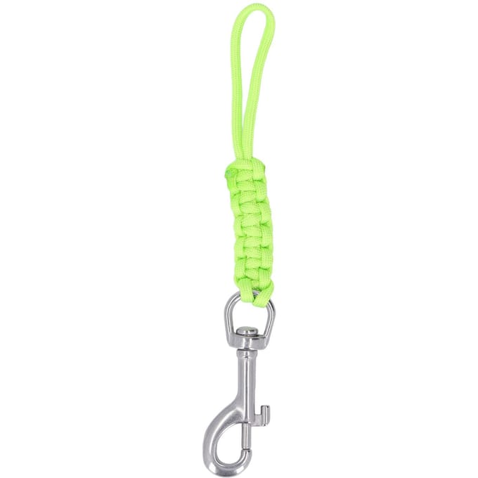 Longe de plongée multifonctionnelle pour boîtier de caméra sous-marine avec boucle à dégagement rapide verte fluorescente
