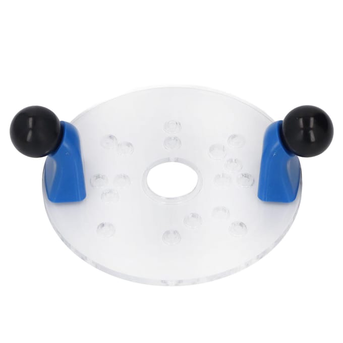 Universele Bovenfrees Basisplaat voor Tafeltrim Draagbaar Transparant PVC met Voorgeboorde Gaten Schacht Rond