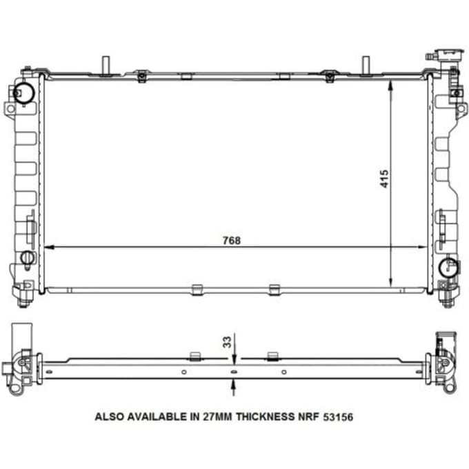 Radiator, motorkoeling NRF 56133