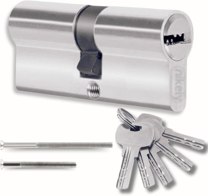 Slotcilinder 40/40 mm - 5 sleutels - 80 mm - voordeur & garagedeur