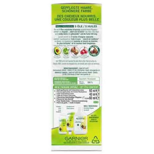 Garnier - Nutrisse Ultra Crème Permanente Haarkleuring - 3.12 Chatain Foncé Froid
