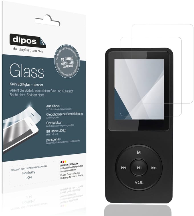 dipos – 2x Pantserfolie geschikt voor Poeloisy LQ4 | 9H Screenprotector