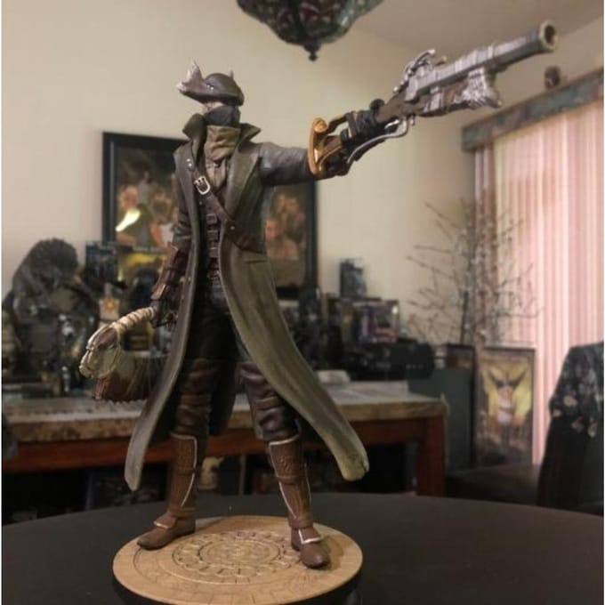 Game Bloodborne Hunter PVC Actiefiguur Verzamelaar Model Speelgoed gray