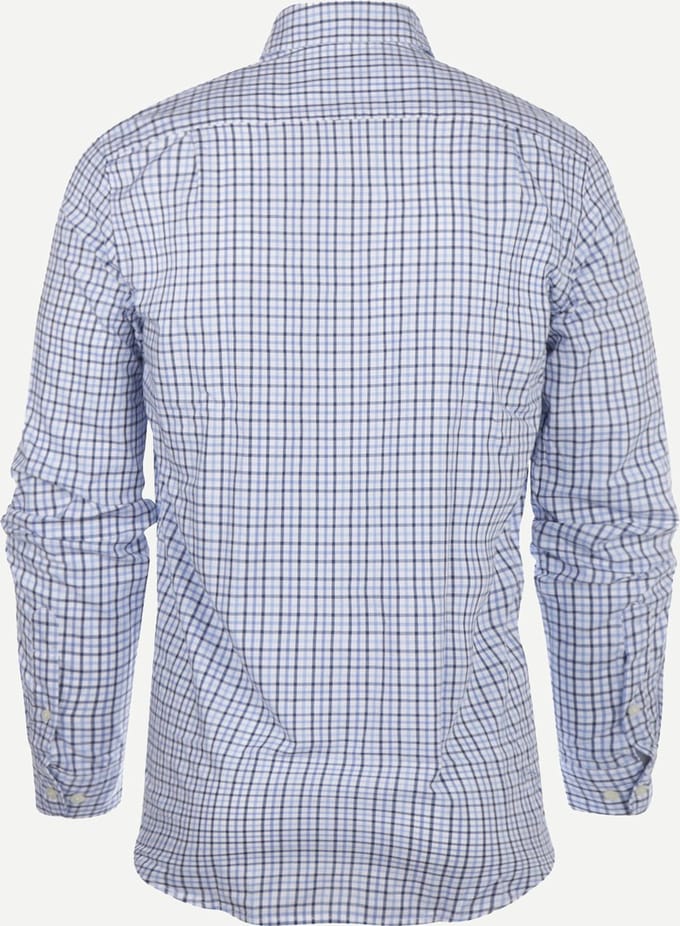 Steppin' Out Extra Lange Mouwen Overhemd Ruit Blauw - Maat 3XL - Heren