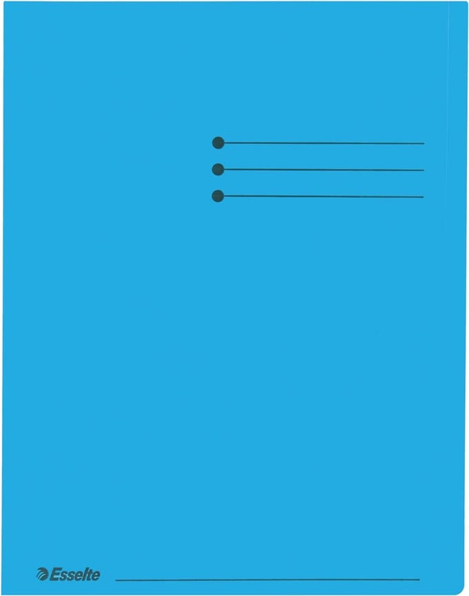 Vouwmap Esselte A4 180gr Blauw: omdoos van 4 x 100 stuks