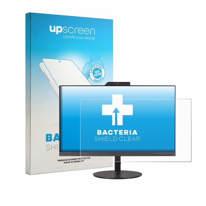 upscreen - Screenprotector voor Lenovo ThinkVision T24V-10 23.8" - Folie Beschermfolie transparant antibacterieel