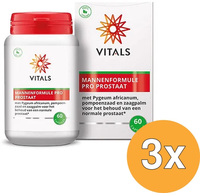 3x Vitals Mannenform pro prostaat (60 capsules)