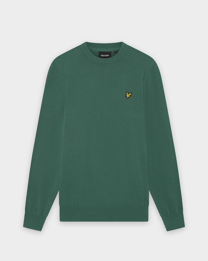 Trui Lyle &amp; Scott KN2136V COTTON CREW-W130 EVERGLADE