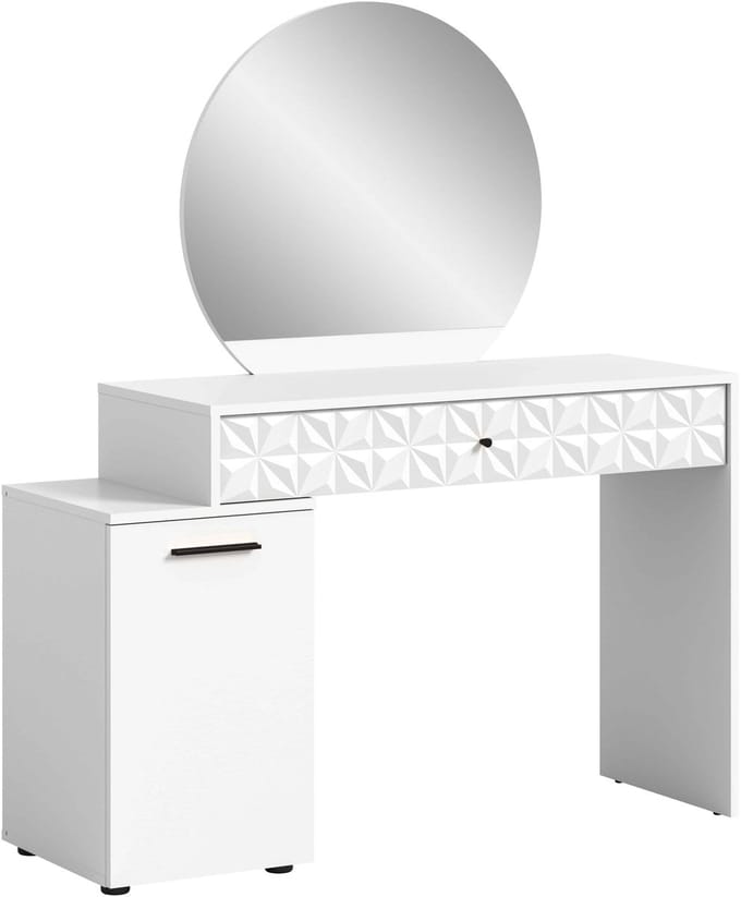 Prisma kaptafel wit hoogglans MDF TZ NB - 42x117x138cm