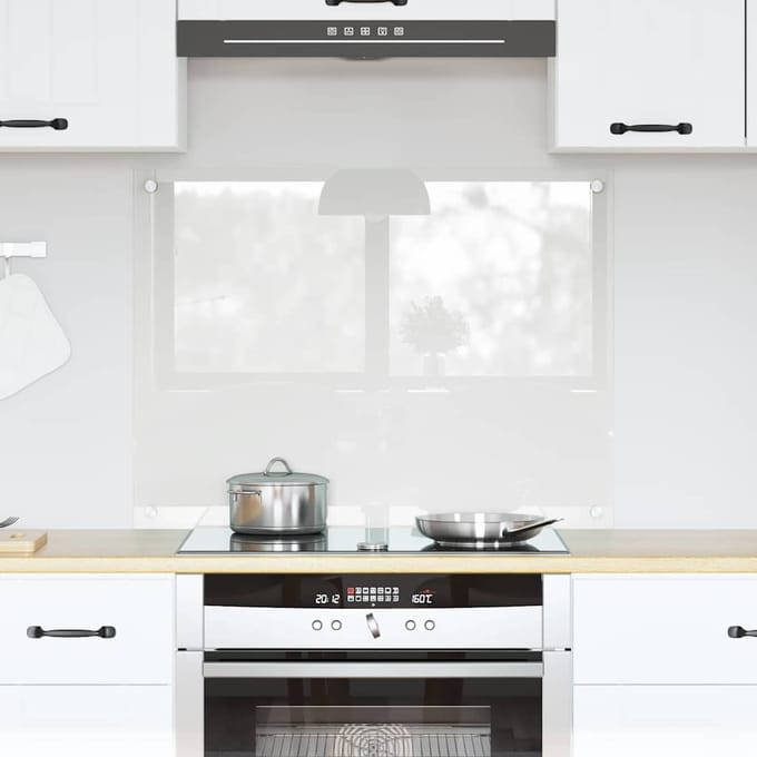 vidaXL - Keukenachterwand - Transparant - 80 - x - 60 - cm - gehard - glas