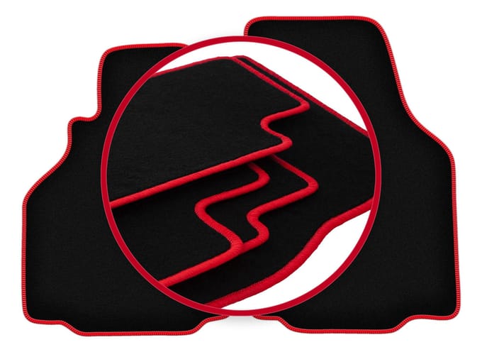 CARLUX-RED automatten voor: Porsche Boxster (type 986) coupé, cabrio (1997-2004)