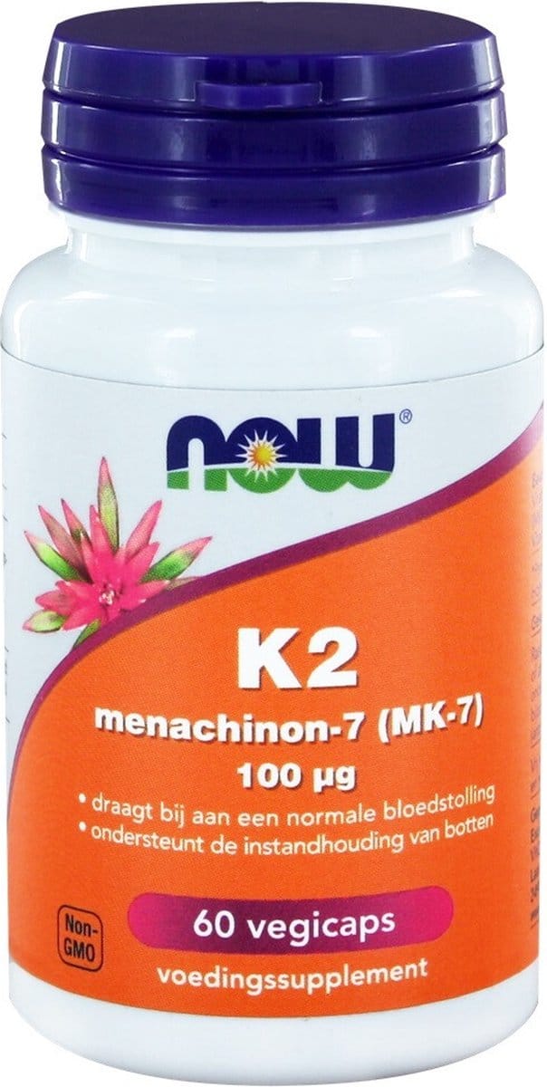 Now - K2 Menachinon-7 (MK-7) 100 µg (60 vegicaps)