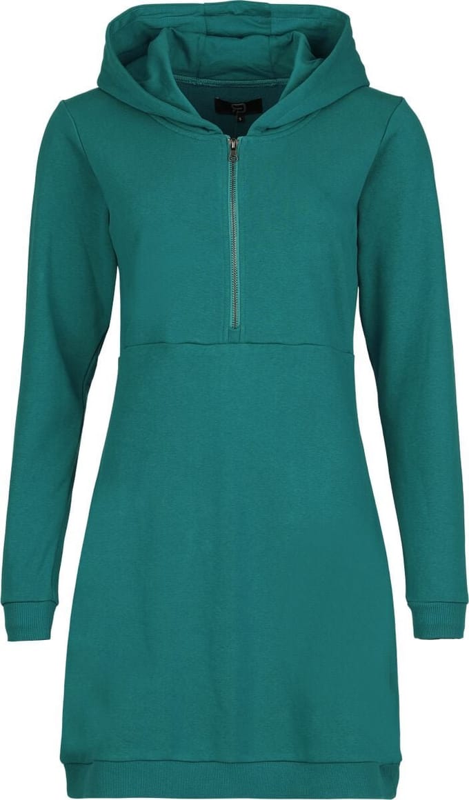 R.E.D. Rock-Engineered Design Turquoise jurk met capuchon en lange mouwen - Dames - XL