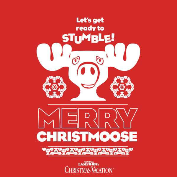National Lampoon Merry Christmoose Christmas Jumper - Red - S