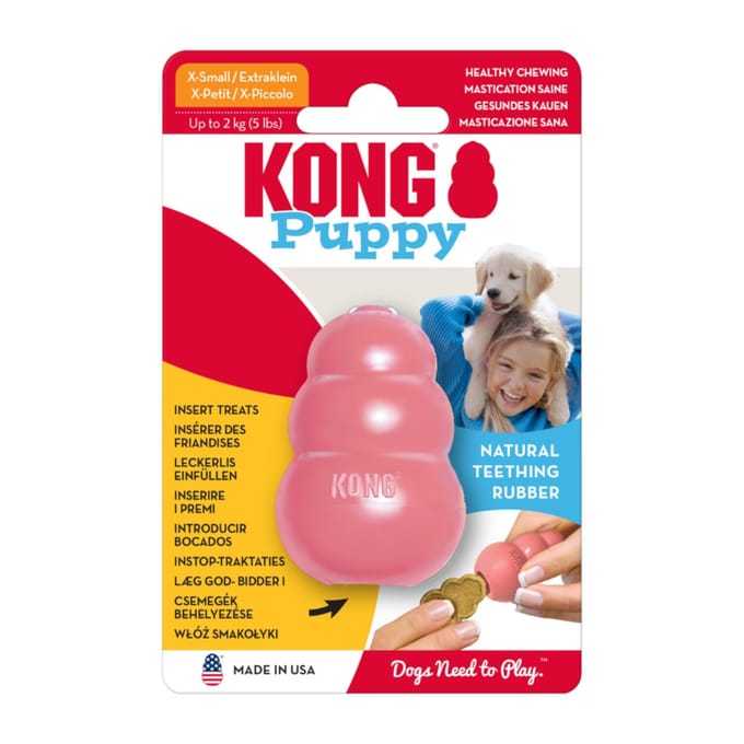 KONG Maat XS Roze Rubberen Puppyspeelgoed
