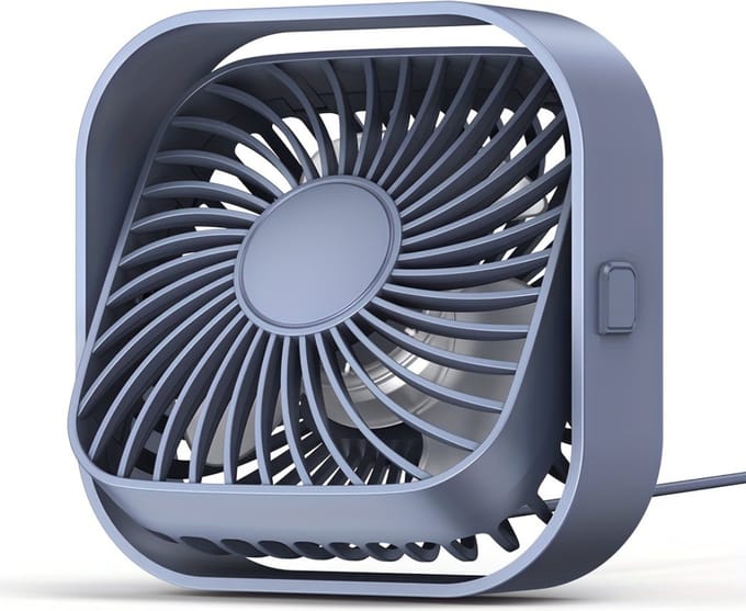 Nivard Ventilator Staand - Ventilatoren - Tafelventilator - Statief - Extra Verkoelend - Aircooler - Cooling Fan - Cooler - Grijs