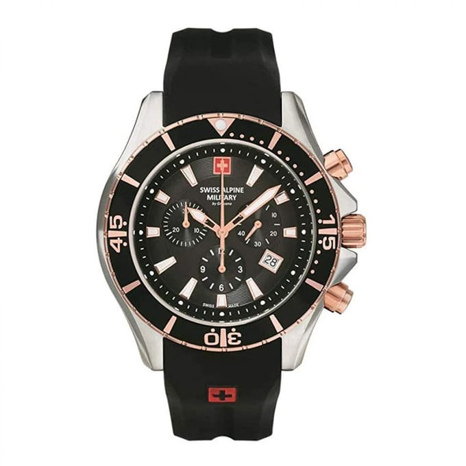 Swiss Alpine Military Quartz Chronograph 7040.9857 10ATM 44MM