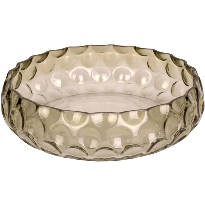 Present Time Schaal Speckles - Large - Glas Mosgroen - Ø26x7cm - Glas - Modern - Woonkamer