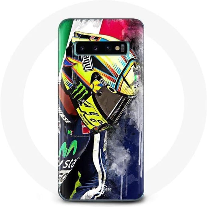 Coque pour Samsung Galaxy s10 plus Valentino Rossi Pilote de vitesse champion