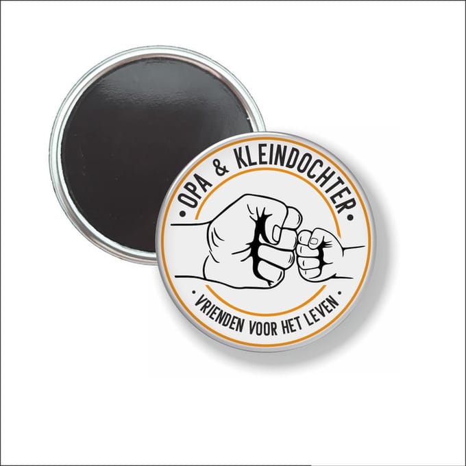 Button Met Magneet 58 MM - Opa & Kleindochter - NIET VOOR KLEDING