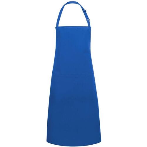 (6 stuks) KARLOWSKY Schort met zak Basic - Blauw