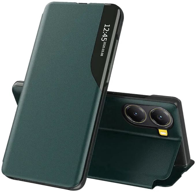 Hoesje geschikt voor Xiaomi Poco X7 Pro - Techsuit eFold Book Case - Donkergroen