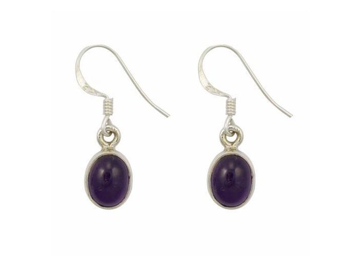Zilveren oorbellen Amethist 925 zilver