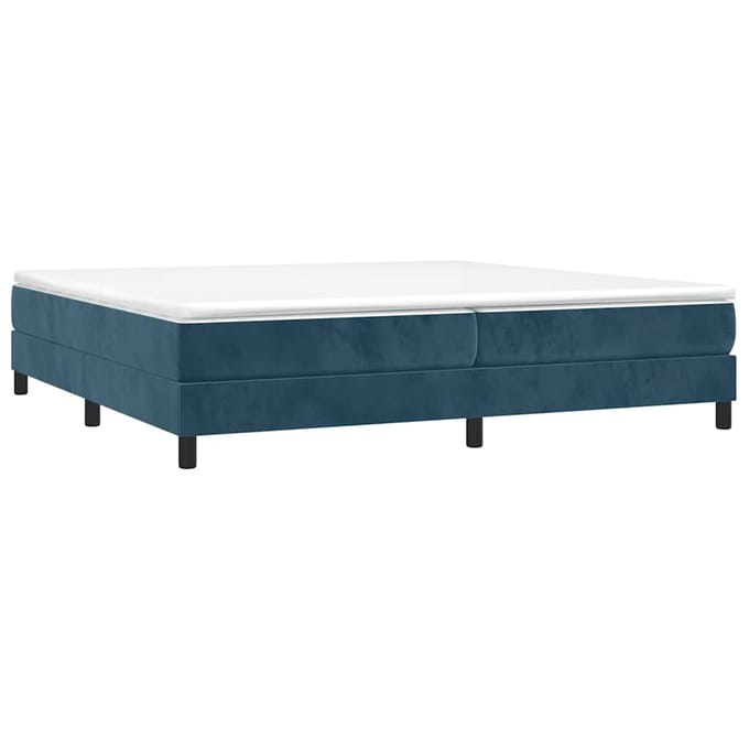 vidaXL - Boxspring - bed - 200x200 - cm - fluweel - donkerblauw