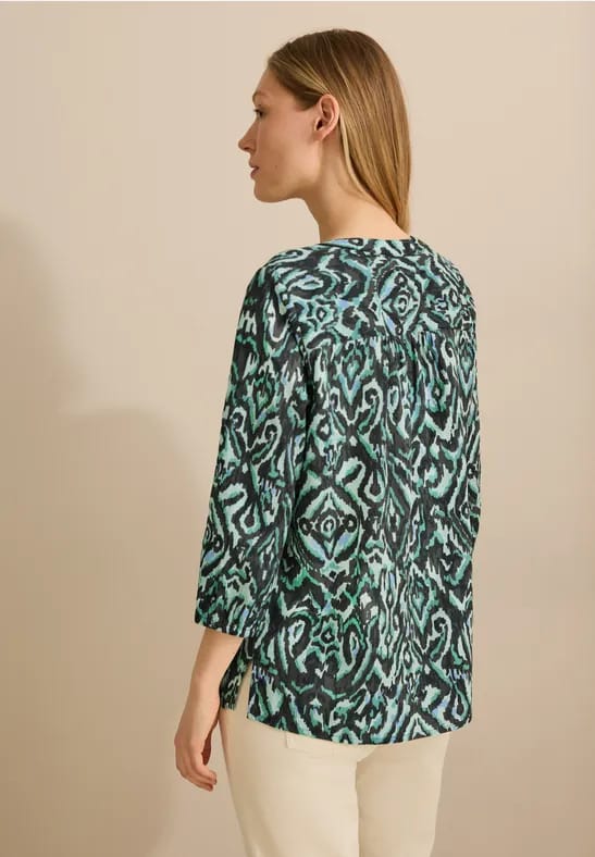 Bedrukte katoenen blouse