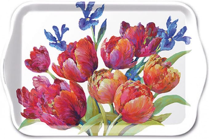 Tray melamine 13x21 cm Tulips of joy