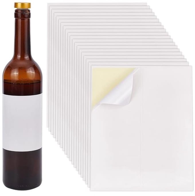 Onf3 - Zelfklevende Wijnfles Etiketten - Witte Labelstickers