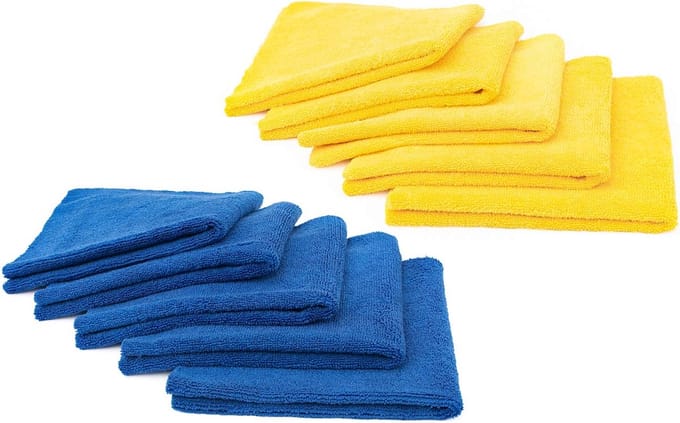 The Ragcompany - Edgeless 300 Microfiber - Blue/Yellow - 50 pack!!