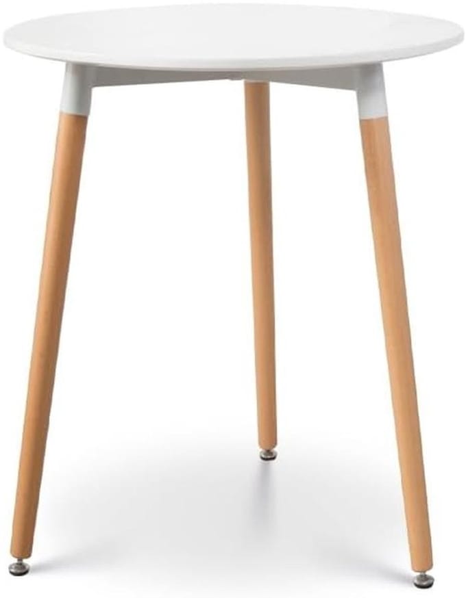 Ronde Bijzettafel Scandinavisch Design Hout Wit Ø 60 cm