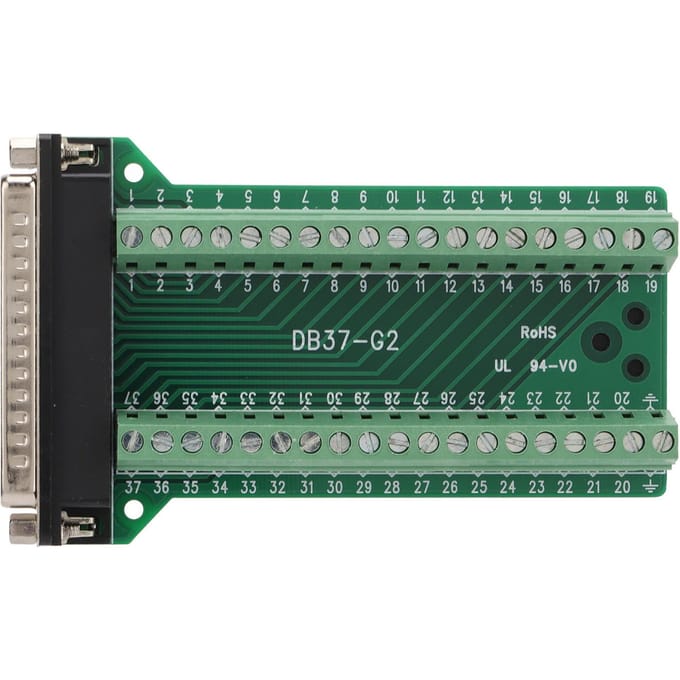 DB37 Breakout Connector Klemmenbord Recht PCB Geïsoleerd Anti-Interferentie AC300VDB37?M2