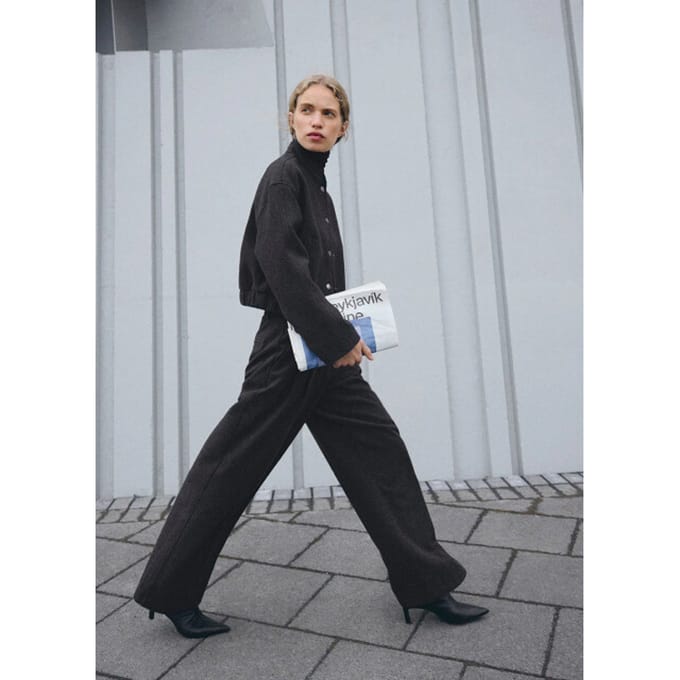 Moss Copenhagen Mschseba pantalon wol donker
