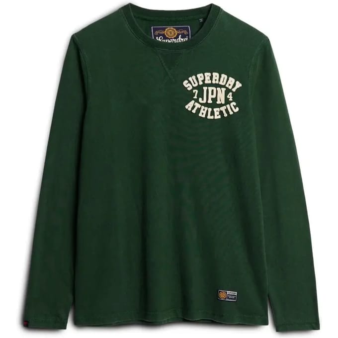 Superdry - Vintage Athletic top met lange mouwen - Heren - Tops