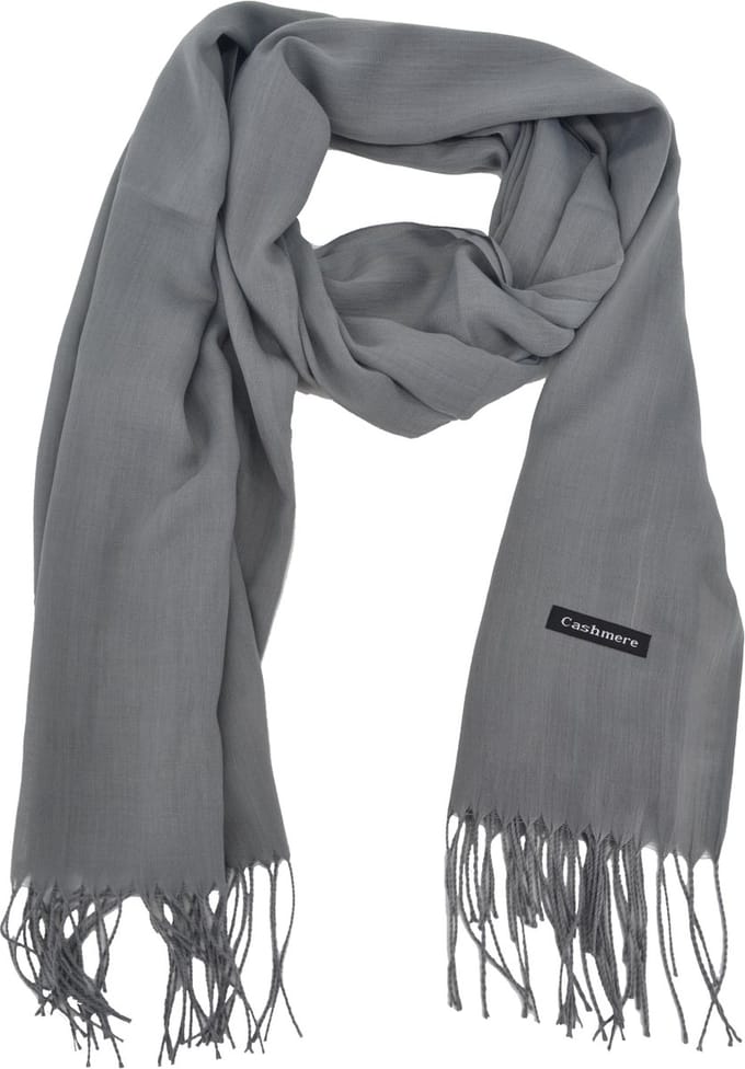 Pashmina Sjaal - Grijs | Polyester | 180 x 70 cm | Fashion Favorite