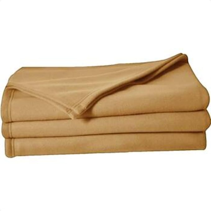 Plaids, deken Toison D'or Couverture polaire 220x240 cm beige