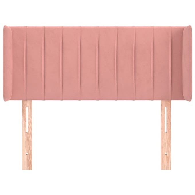 vidaXL - Hoofdbord - met - randen - 83x16x78/88 - cm - fluweel - roze