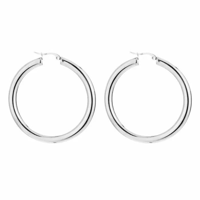 Bijoutheek Oorringen Hoop 5mm Dik Silver