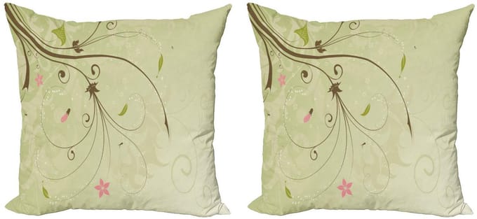ABAKUHAUS Kussenhoezen Set 2x45x45 cm – Dubbelzijdige opdruk – Microvezel