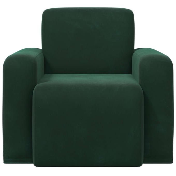 vidaXL - Fauteuil - Donkergroen - fluweel