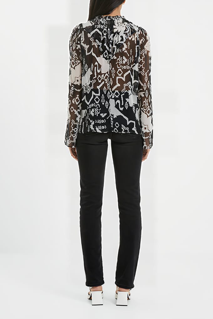 French Connection Deon Hallie High Nk Popover Black Größe: S | Blusen Outlet | Damen | Schwarz