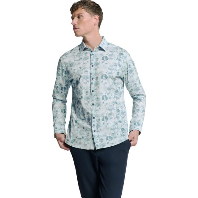 No Excess Shirt Stretch Allover Printed Chalk Größe: S | Business hemden Outlet | Herren