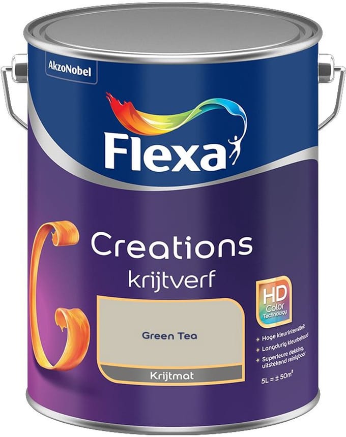 Flexa - Creations Muurverf Krijt - Green Tea - Mengverf - 5 L
